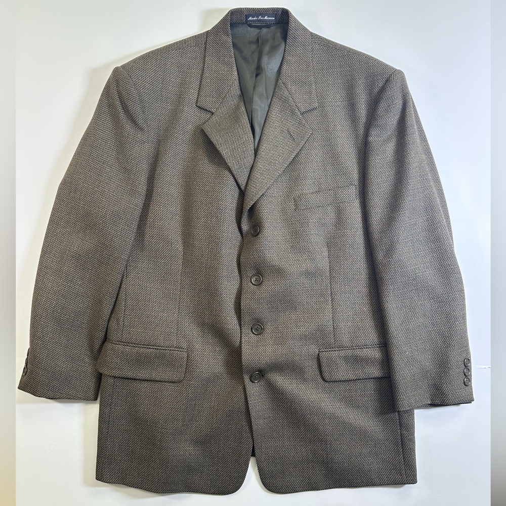 Daniel Hechter Brown Wool Herringbone Blazer Men’s 42 S